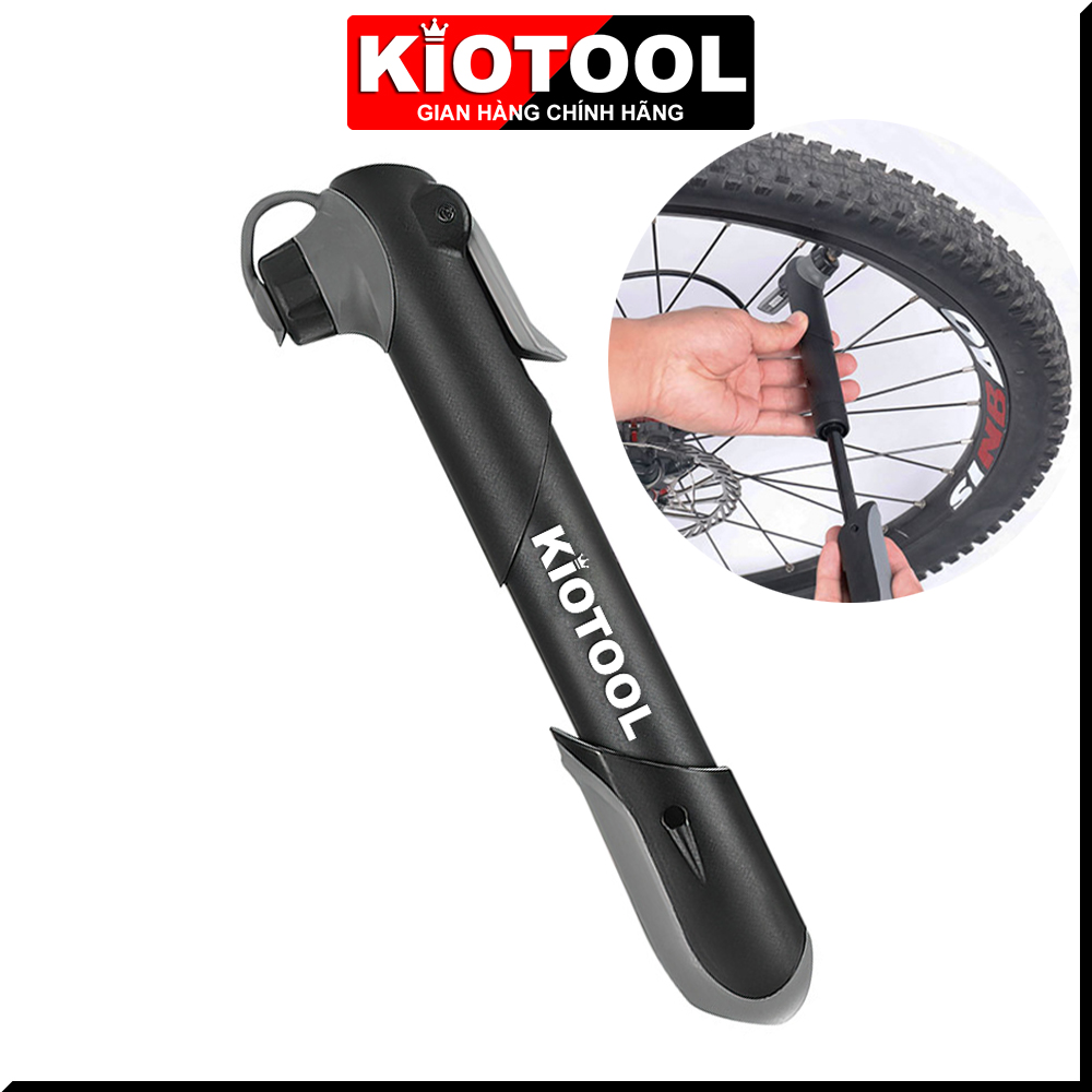 Bơm xe đạp gắn treo xe Kiotool chắc chắn nhỏ gọn cơ động kèm đủ phụ kiện