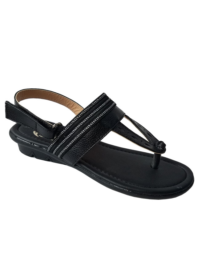 Giày sandal nữ xỏ ngón da bò thật BIGGBEN cao cấp SDN69