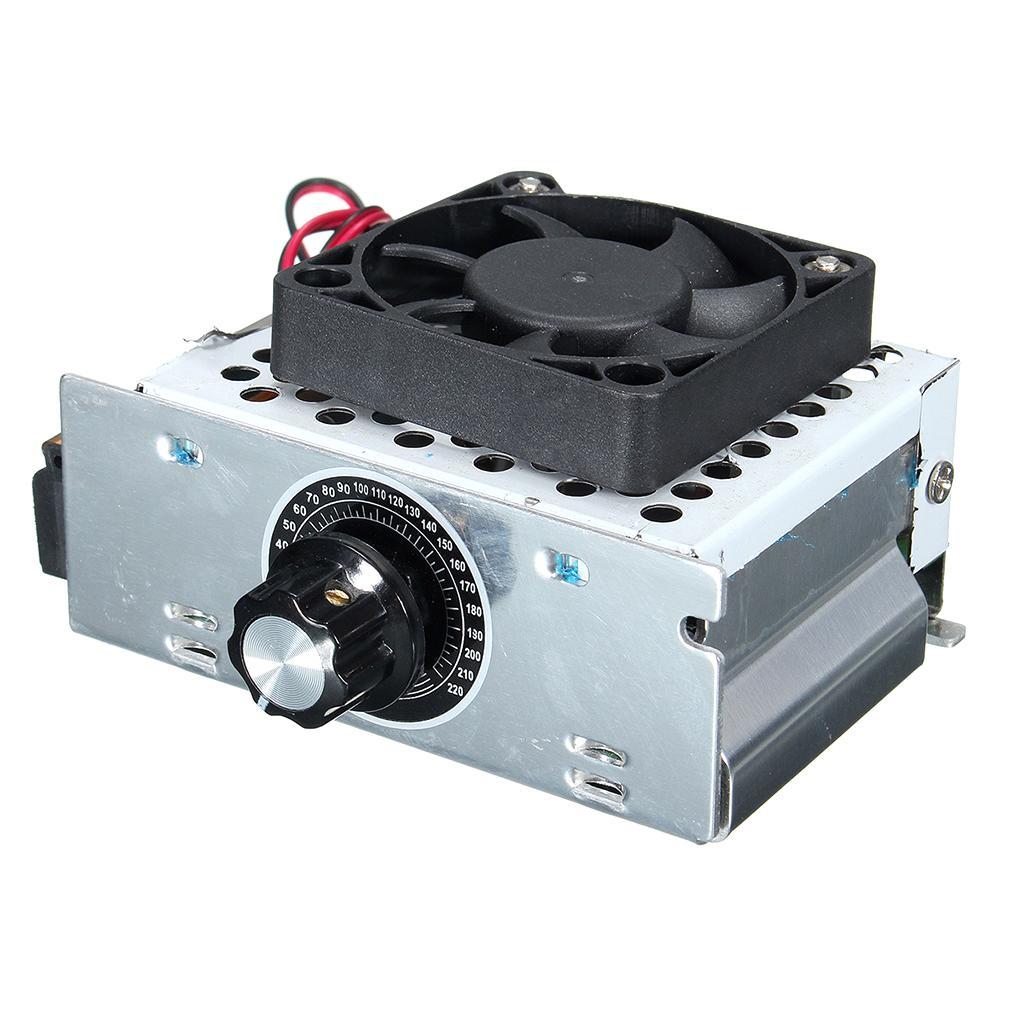 4000W SCR Electric Voltage Regulator Dimmer Motor Speed Controller With Fan