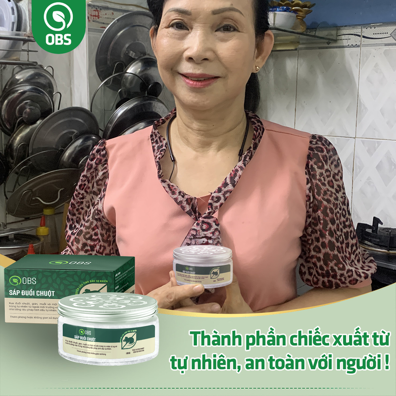 Sáp Đuổi Chuột OBS, Tinh Chất Tự Nhiên - An Toàn, Hiệu Quả - Thơm Phòng Và Không Gian Sống