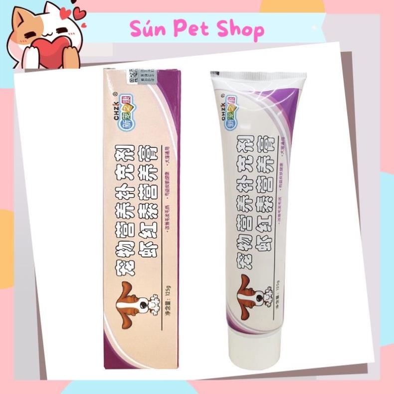 Gel dưỡng lông màu nâu đỏ, bổ sung canxi cho chó