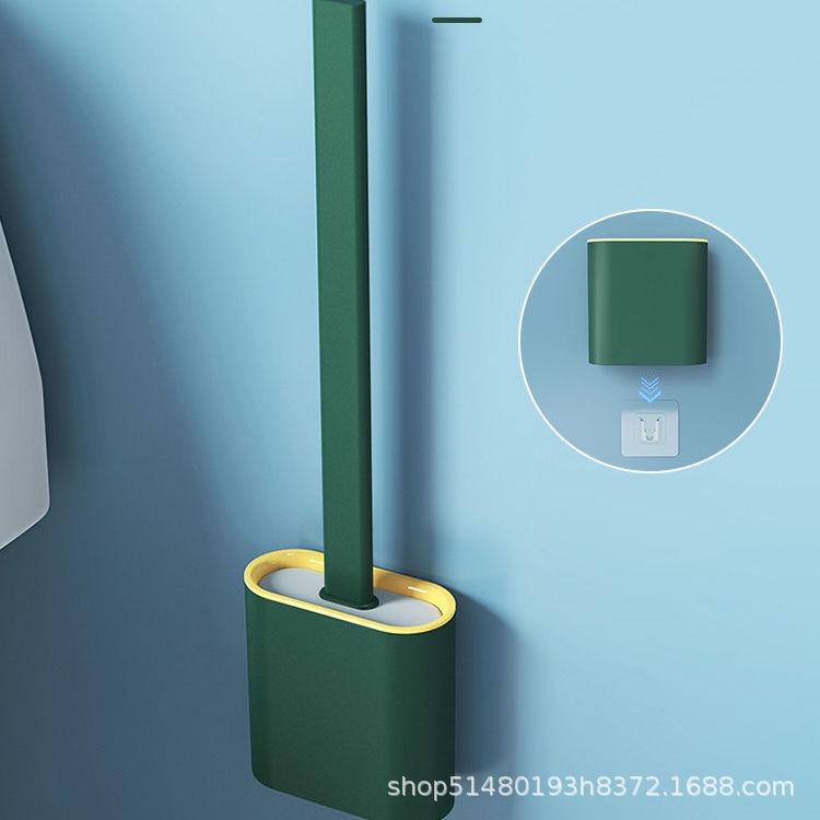 Chổi Cọ Nhà Vệ Sinh, Cây Cọ Toilet Bồn Cầu Bằng SiliCon Có Giá Đựng Dán Tường