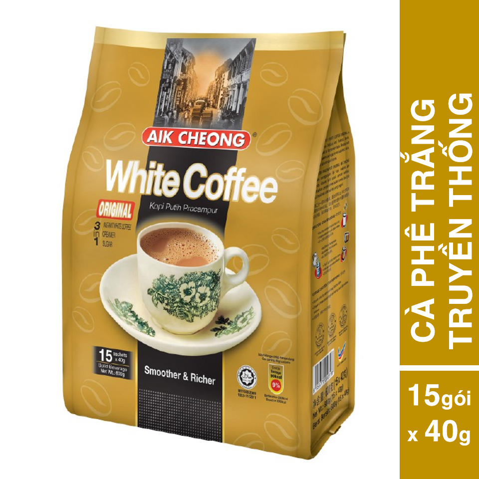Cà Phê Trắng Truyền Thống 3 Trong 1 Aik Cheong Malaysia - White Coffee
