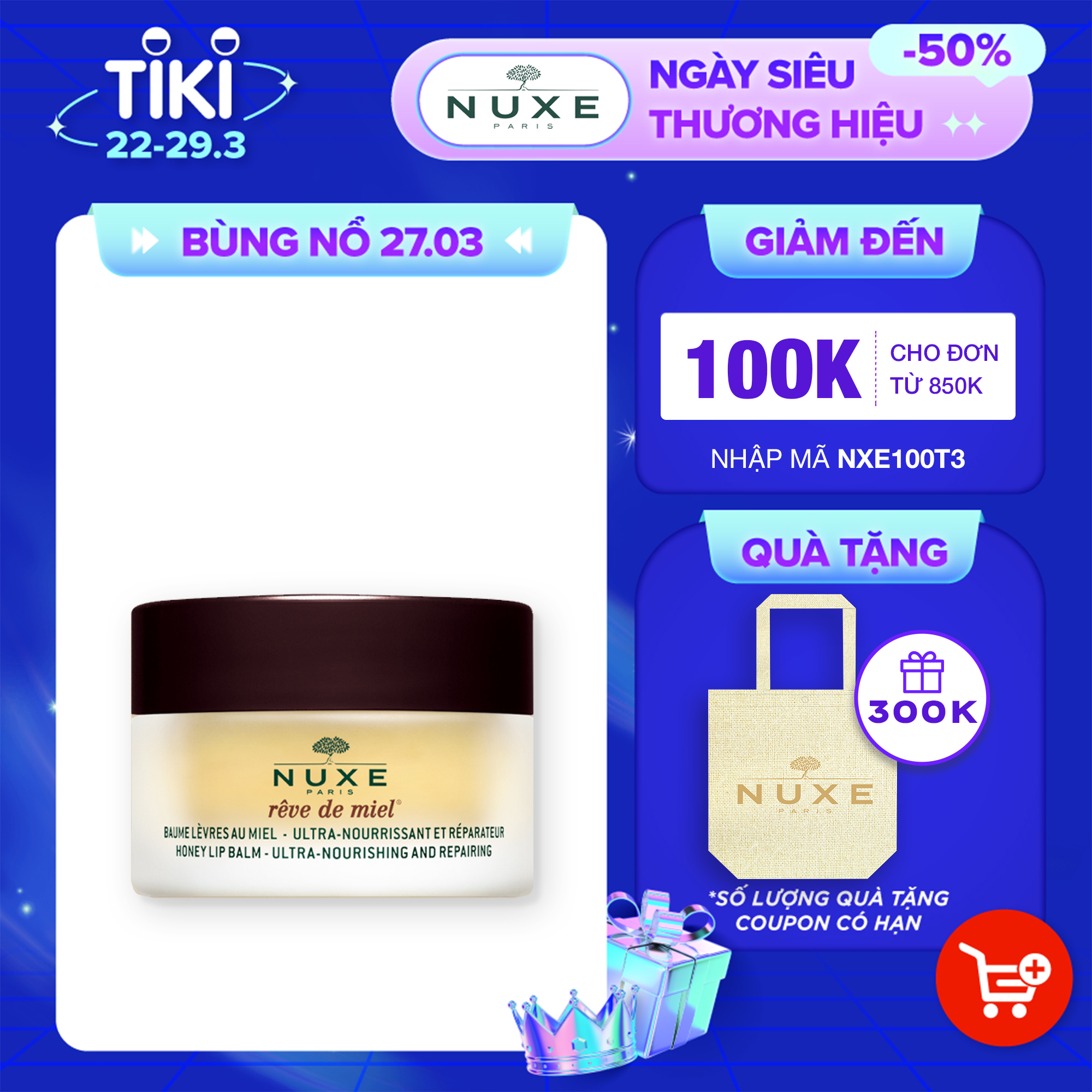 Sáp dưỡng môi Nuxe Rêve de Miel® 15g