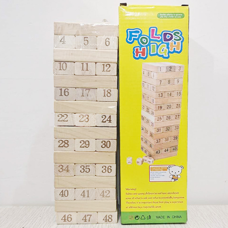 Đồ chơi rút gỗ 48 thanh size lớn - DOMINO cho bé