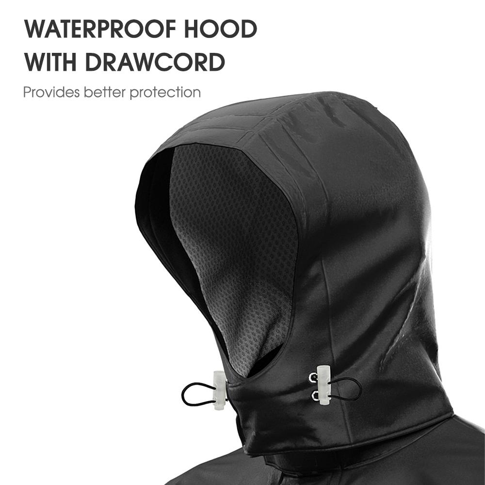 Men Motorcycle Rain Suit Outdoor Reflective Waterproof Rain Jacket and Pants Rain Gear for Riding Cycling Camping Hiking