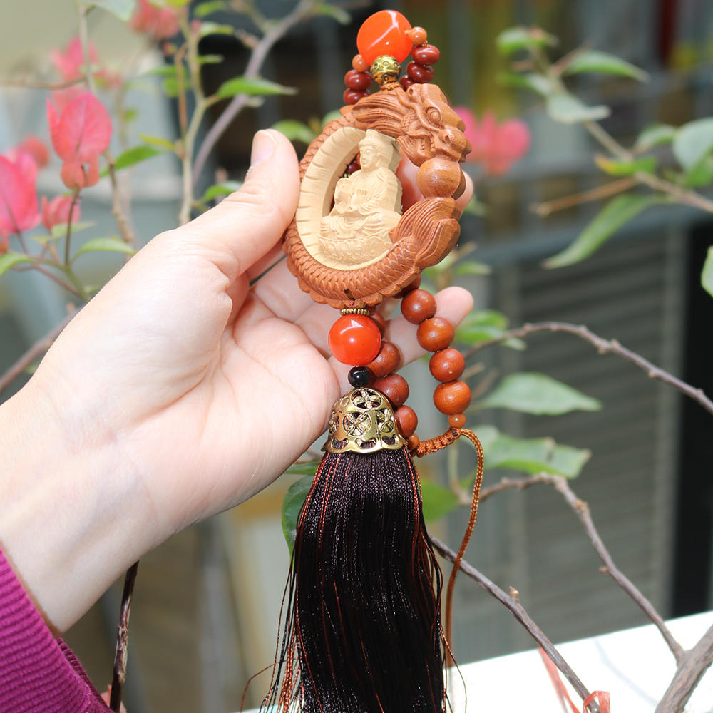 Dây chuyền treo xe ô tô nhà cửa Phật bà quan thế âm MS201220215