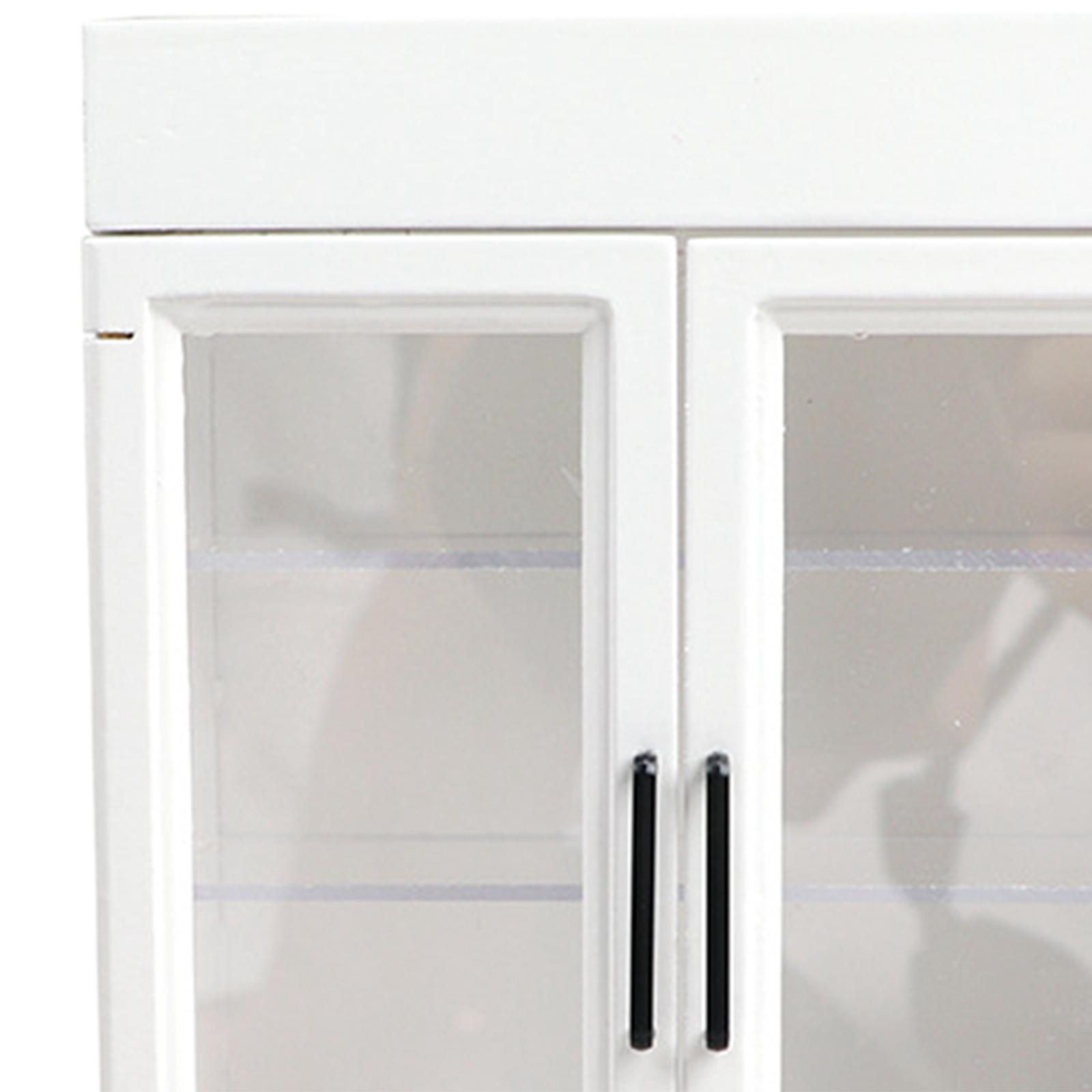 Mini 1/12 Dollhouse Refrigerator Freezer Wooden Furniture for Kids Children