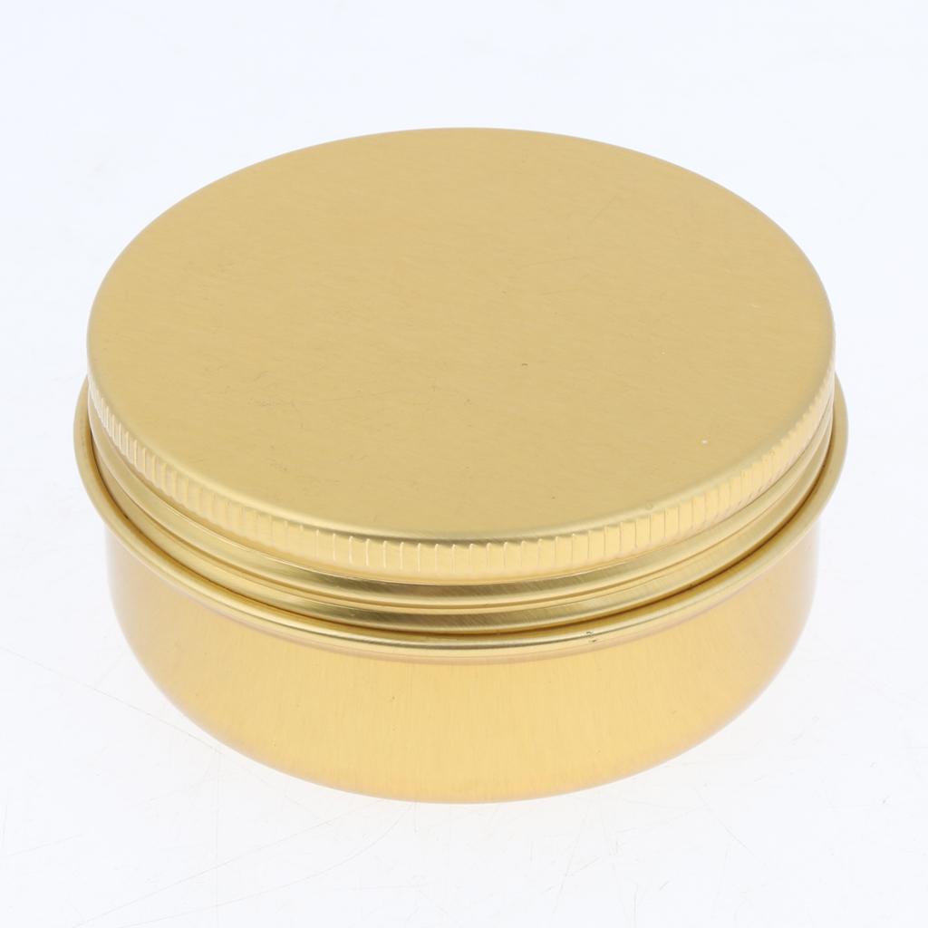 10 Pieces Round Aluminum Cream Empty Lip Balm Candles Container Jars Tin