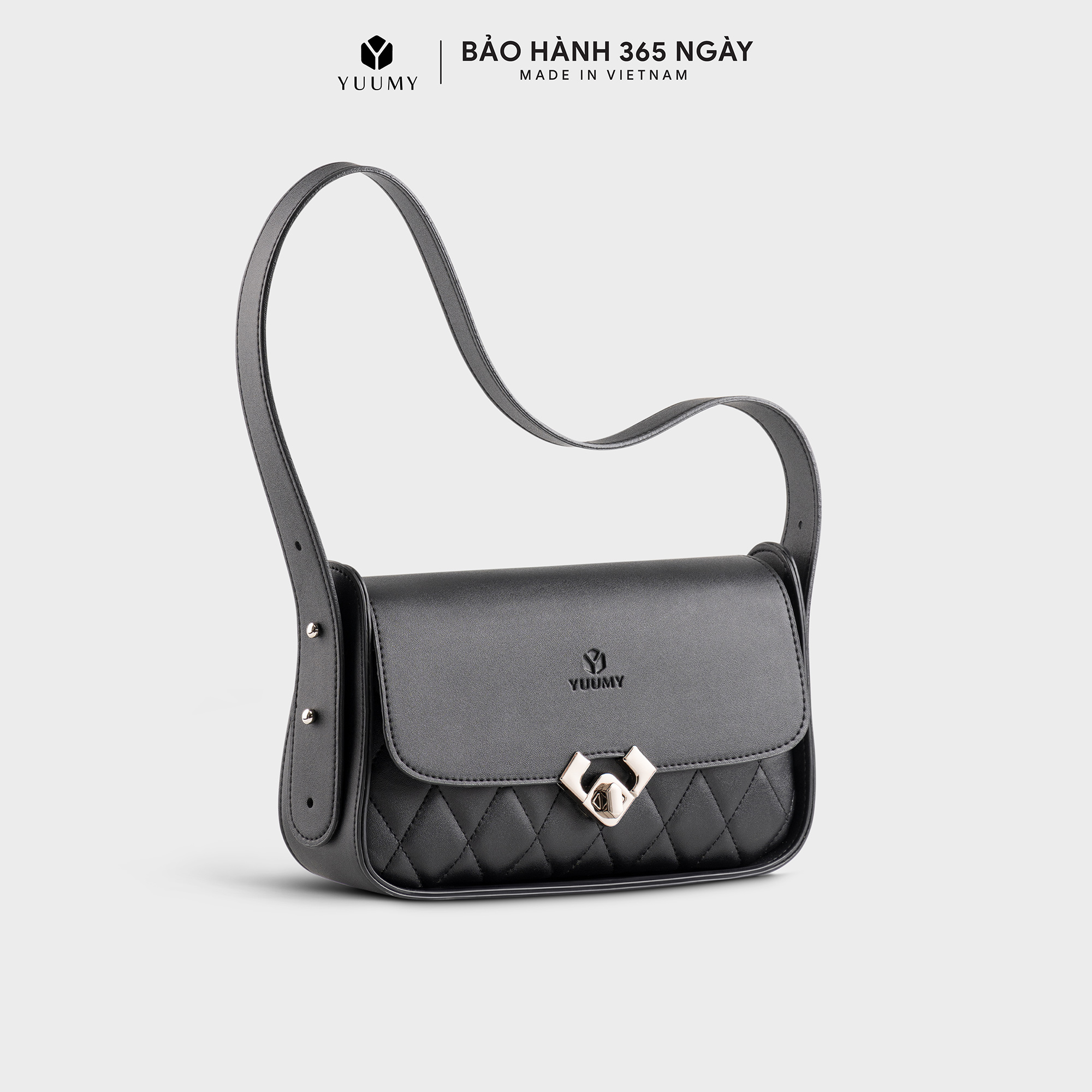 Túi Yuumy ( Thời trang nữ hình chữ nhật khóa cài kim loại size 23 - Túi đeo vai da Seasand YN234 )
