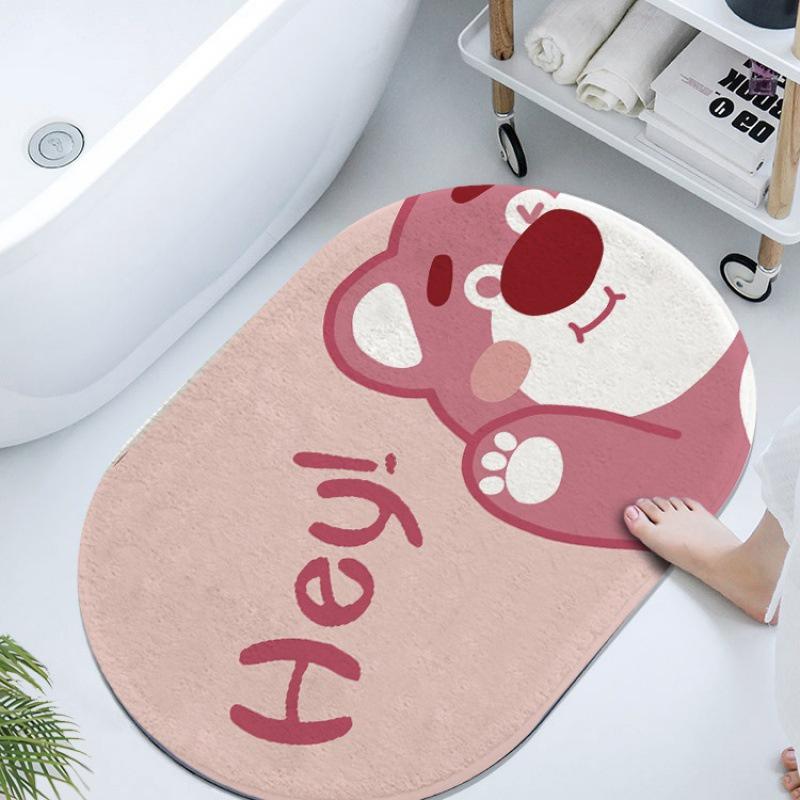 Thảm Chân Silicon Gấu LOTSO Hồng Siêu Cute Siêu Thấm Hút