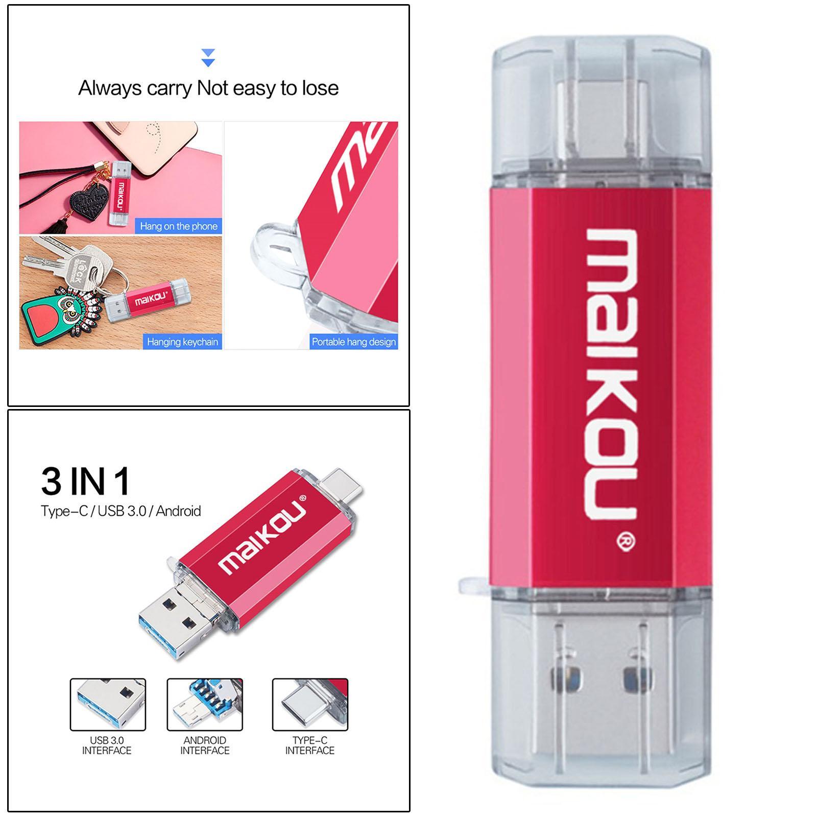 3 in 1 32G USB Flash Drive Type- USB Memory
