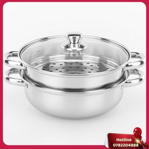 Nồi Hấp Inox 2 Tầng Đa Năng Dung Tích 1,6L - Miễn Phí Vận Chuyển