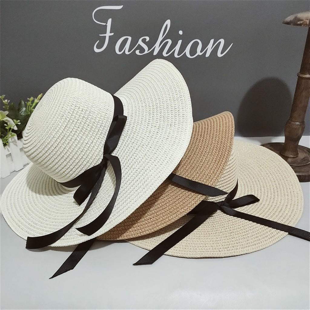Mũ cói rộng vành, nón cói rộng vành đi biển, đi du lịch, phong cách cổ điển thanh lịch dành cho nữ