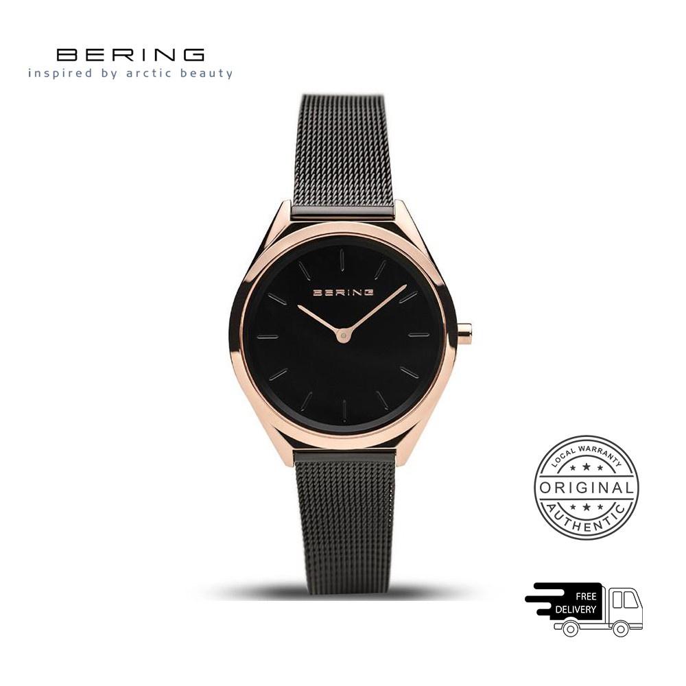 Đồng Hồ Unisex Bering Ultra Slim Polaris Màu Đen 17031-166