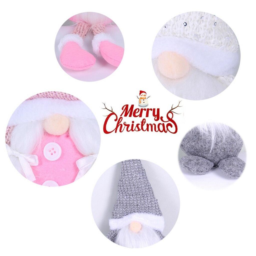 Ông Già Noel Nhồi Bông Chân Ngắn / Dài Trang Trí Giáng Sinh