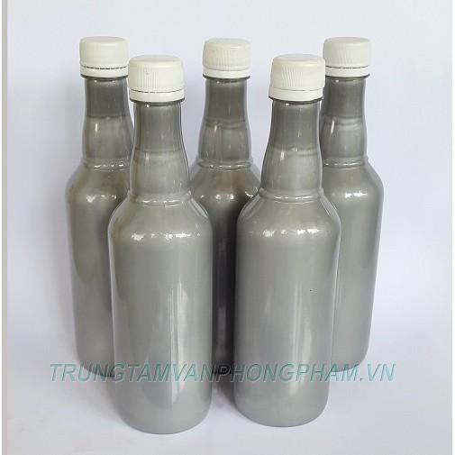 MỰC_ĐÓNG_LÊN_VẢI_CHAI_LỚN_500ml, mực màu bạc dùng cho máy số nhảy Max N607