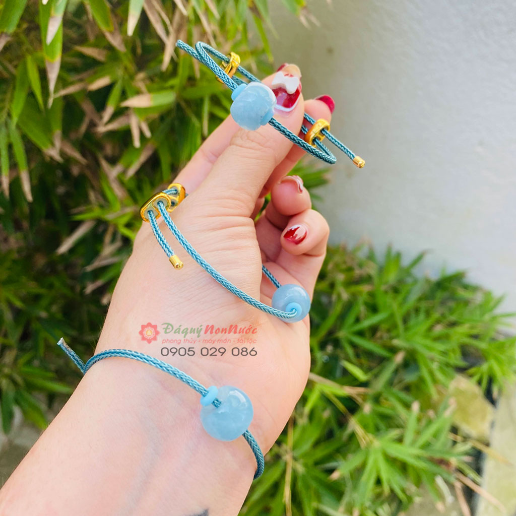 Vòng tay lu thống thạch anh Aquamarine