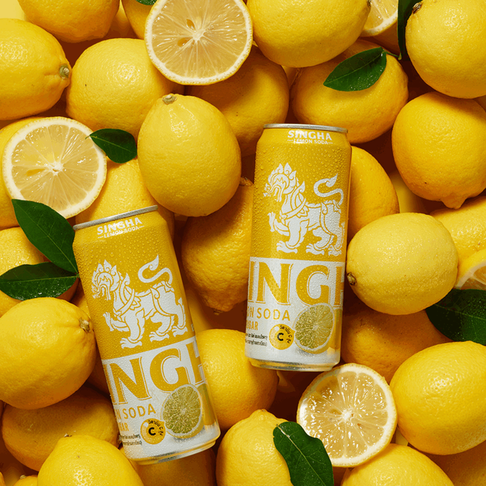 Nước soda lemon SINGHA can x 330 ml