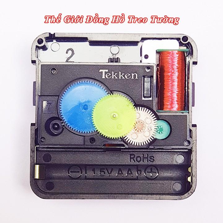 Máy Đồng Hồ Treo Tường Cao Cấp TEKKEN T5 Kim Nhảy - Bộ Kim DẠ QUANG Vàng đồng hoặc Đen - Pin Tiểu AA - Bảo Hành 1 Năm