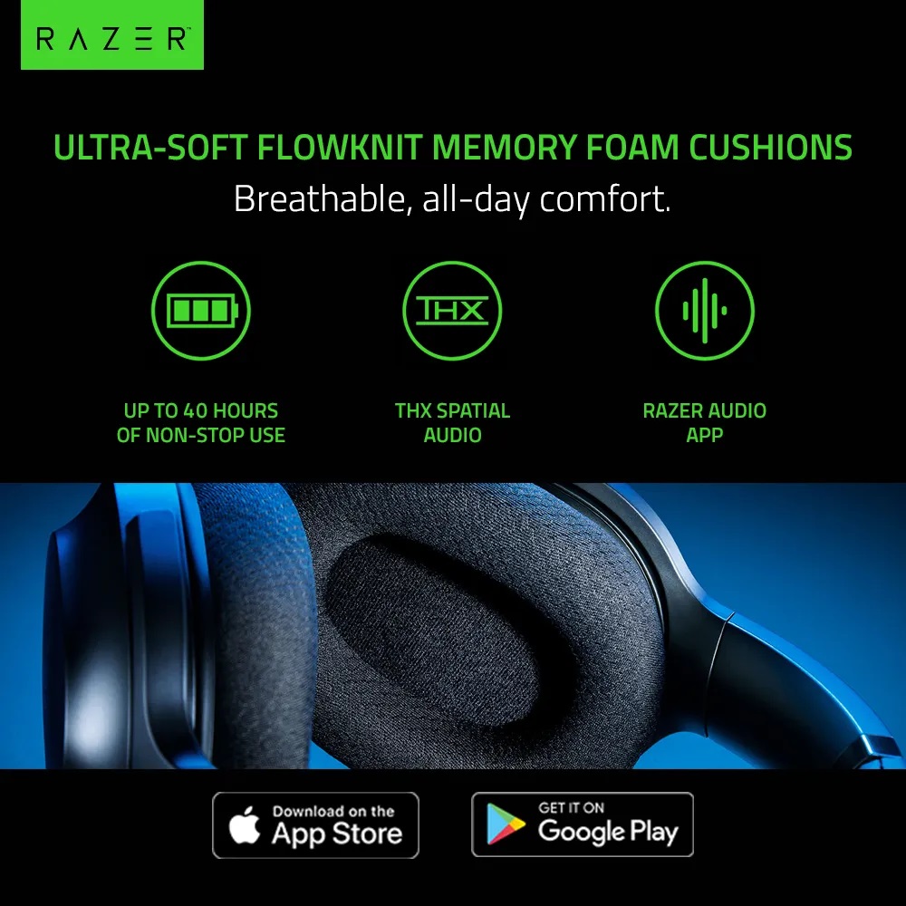 Tai nghe Razer Barracuda-Wireless Multi-platform Gaming and Mobile Headset_Mới, hàng chính hãng