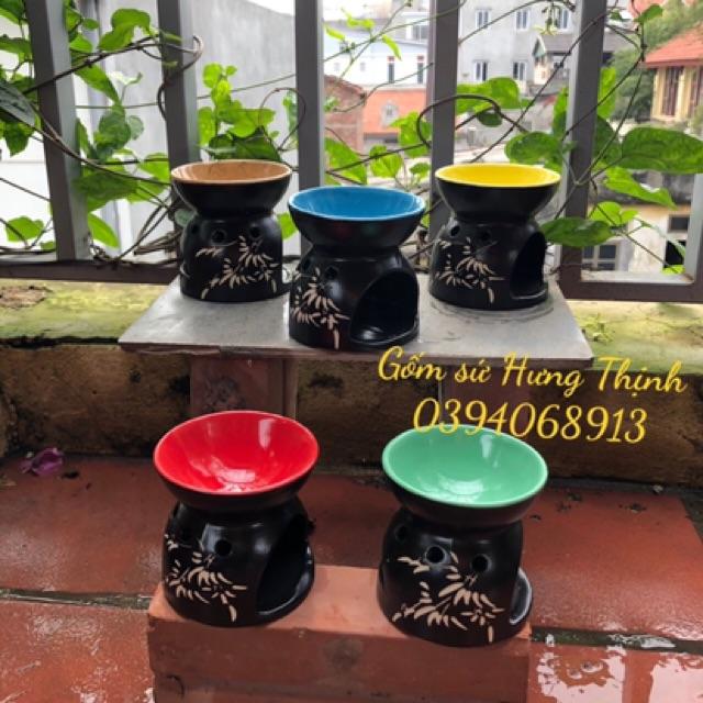 Bếp đốt tinh dầu , xả chanh , bồ kết ... tặng 1 nến