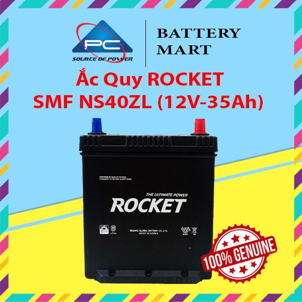 Bình Ắc Quy 12V-35Ah, Ắc Quy ROCKET SMF NS40ZL/ZLS