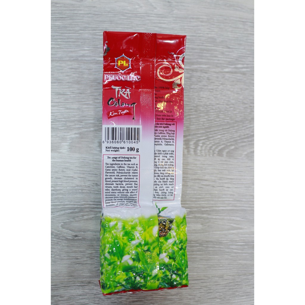 Trà Ô Long Kim Tuyên Phước Lạc Gói 100g