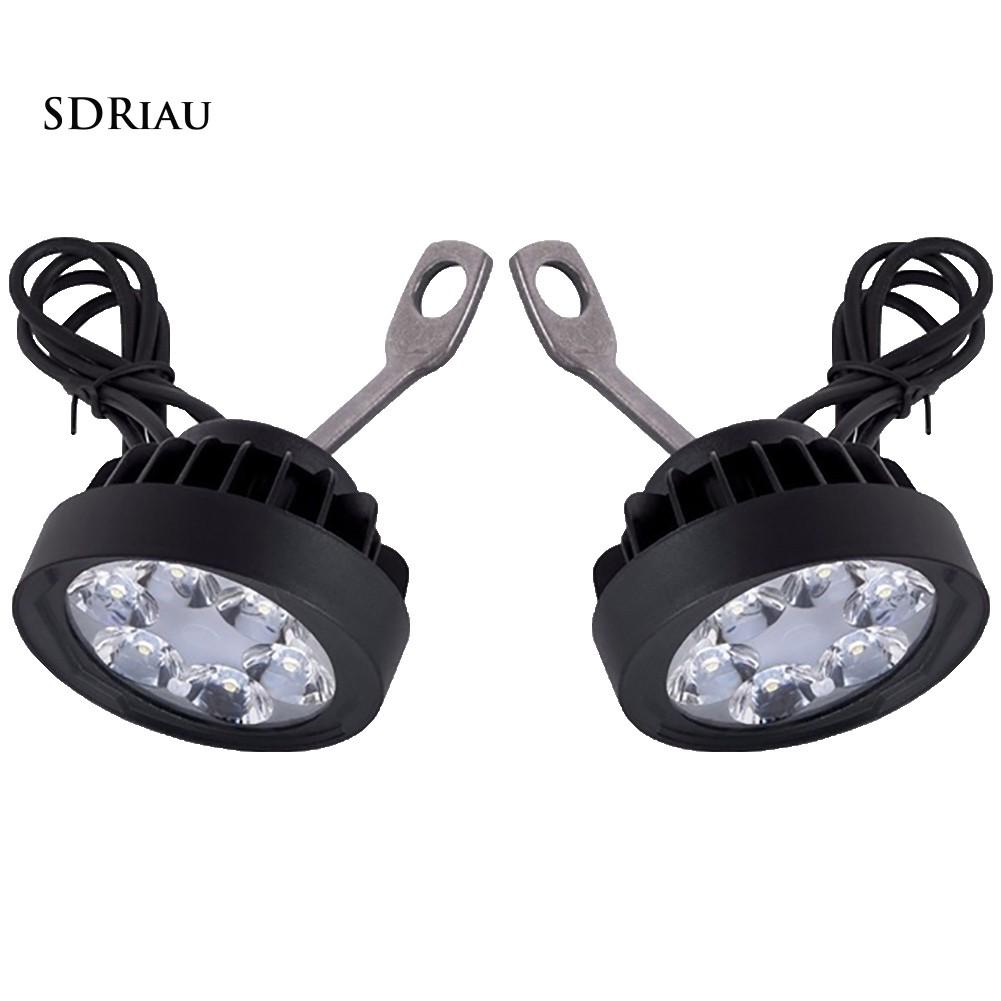 2 Đèn Pha Siêu Sáng 6 Bóng Led Cho Xe Máy