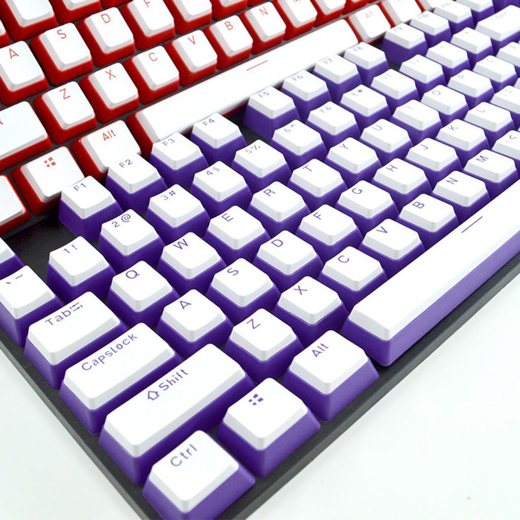 Pudding Keycaps Set 104Keys Doubleshot for Office Home Gaming Typing