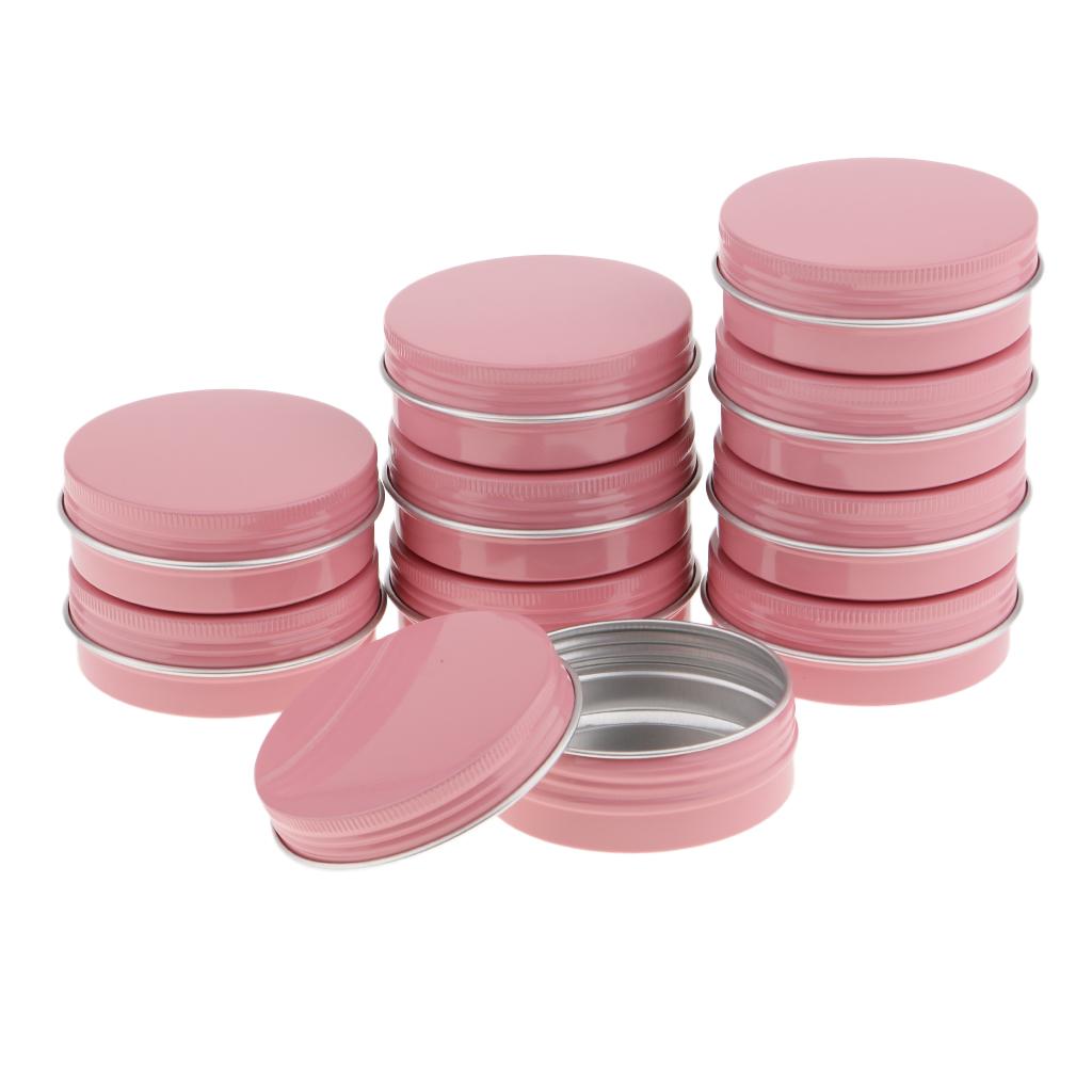 10 X 60ml Mỹ Phẩm Nhôm Tròn Kem Rỗng Lip Balm Hộp đựng Lọ Tin