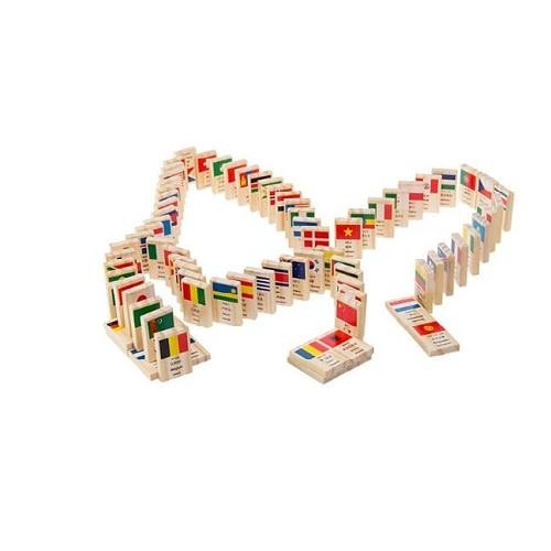 Bộ 100 Quân Domino Cờ Các quốc Gia Trên Thế Giới Bằng Gỗ Cho Bé