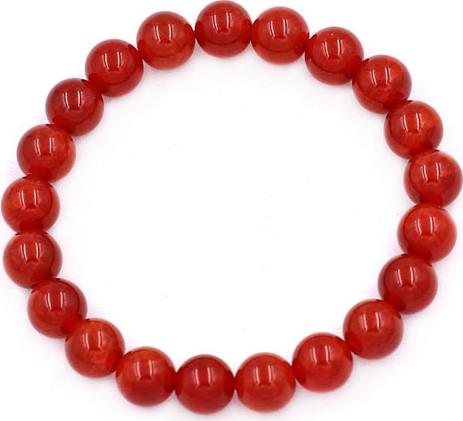 Chuỗi đeo tay Đá Vân Rồng Đỏ size 8 ly 22 hạt - hợp mệnh Hỏa, mệnh Thổ