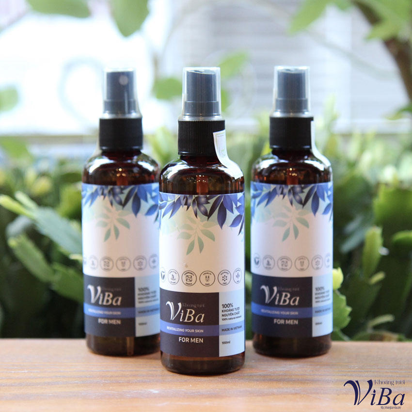 COMBO FOR MEN- Gel rửa mặt bùn khoáng nọc ong + Xịt khoáng tươi Viba - BỘ ĐÔI DÀNH CHO NAM GIỚI