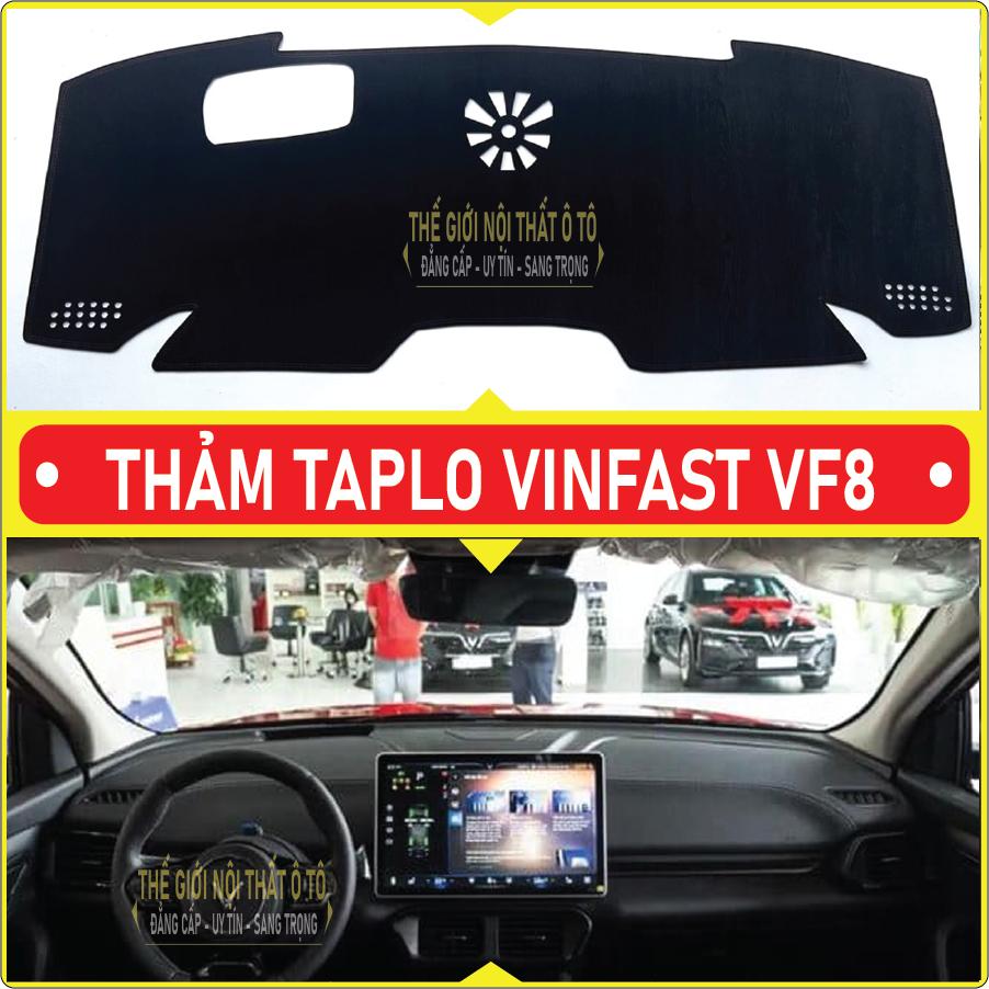 Thảm taplo vinfast vf8 da cacbon,da vân gỗ, tuyết nhung chống nắng cao cấp mới nhất