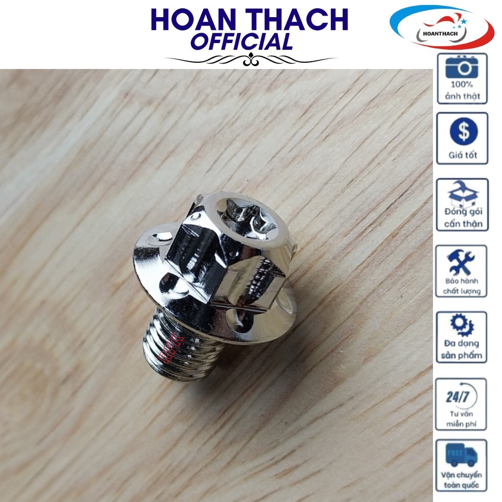 Ốc Chân Kính Salaya Ren Thuận 10L Trắng dùng cho xe máy SP010492