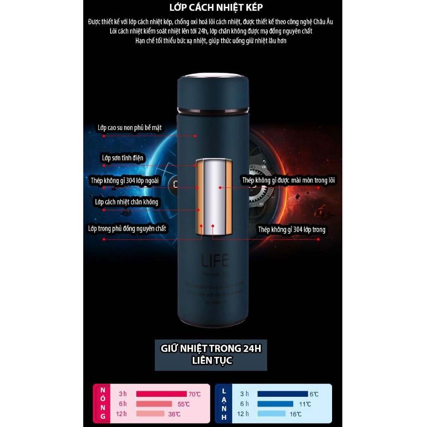Bình giữ nhiệt chất lượng cao ruột inox LIFE 500ml .