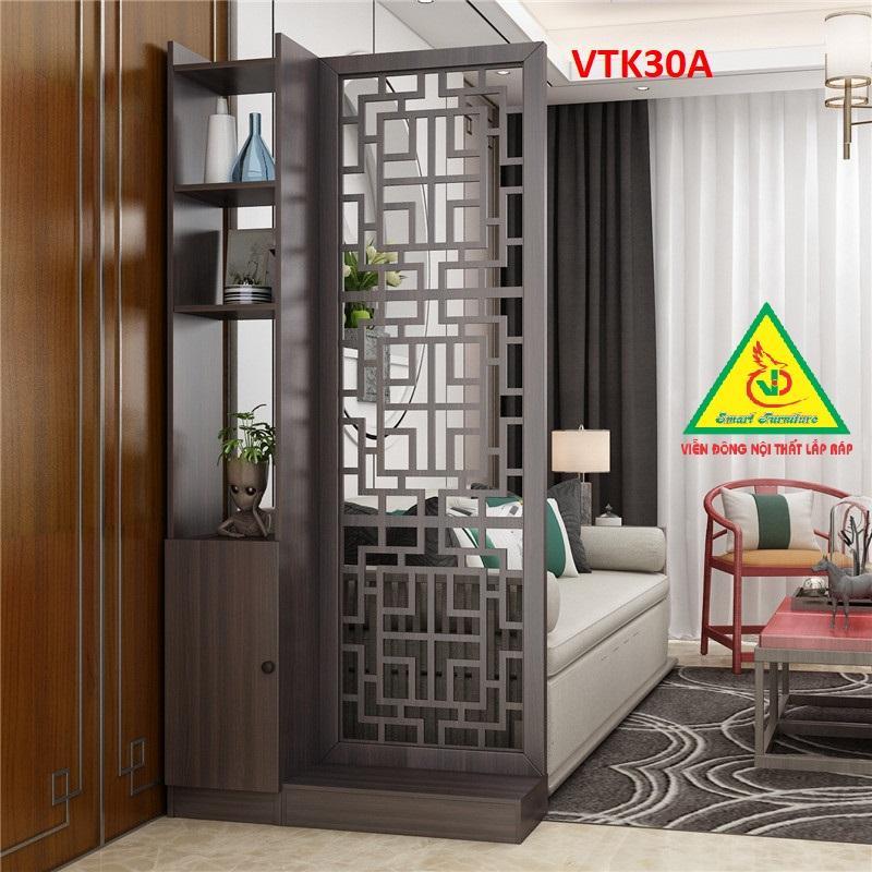 Tủ kệ trang trí kiêm vách ngăn phòng khách , nhà bếp VTK30 - Nội thất lắp ráp Viendong Adv