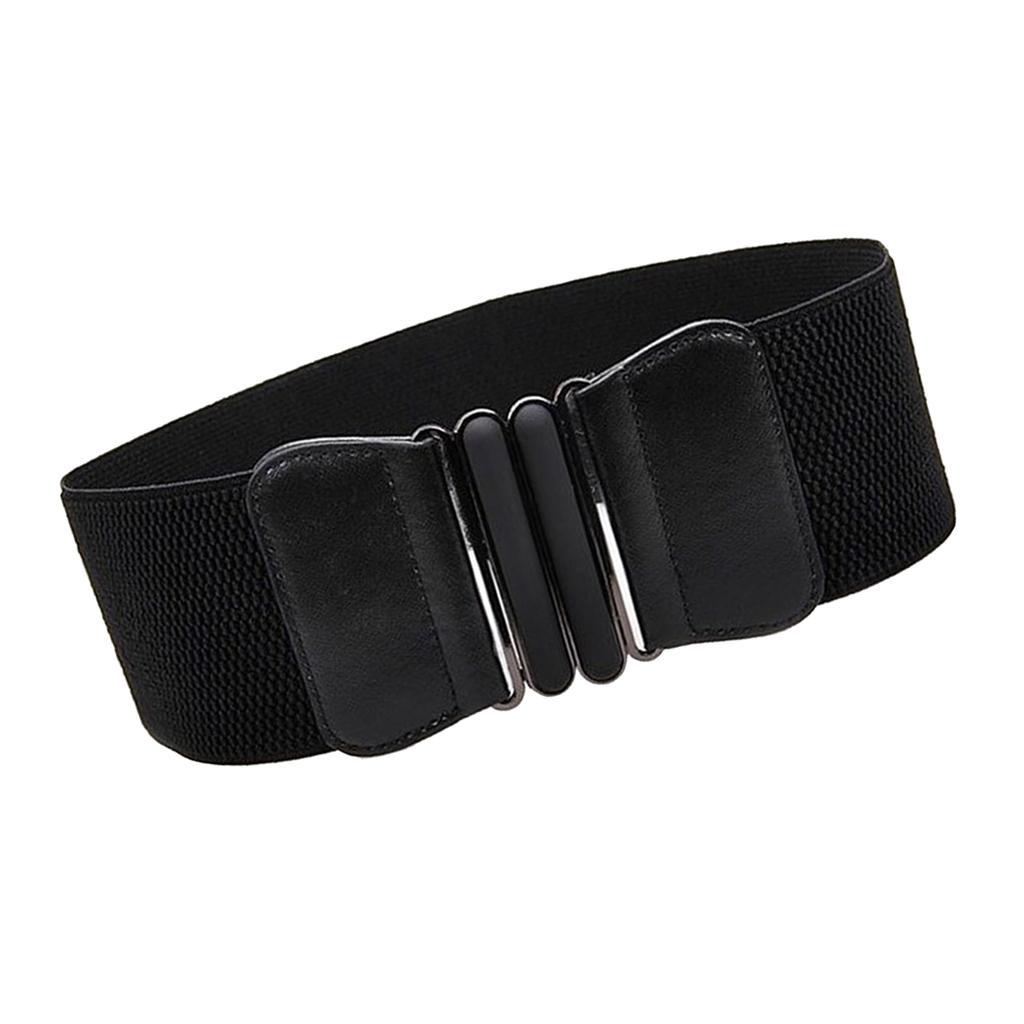 4Pcs Fashion Women Girls Elastic Stretch Buckle Wide Waist Belt Waist Band