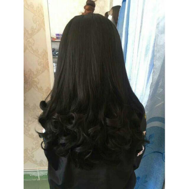 Tóc kẹp chữ U hình thật