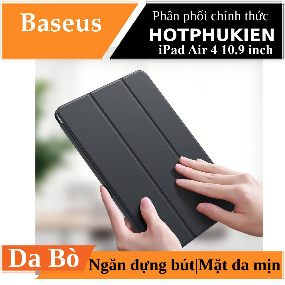Bao da chống sốc siêu mỏng 1.5mm cho iPad Air 4 / iPad Air 5 10.9 icnh hiệu Baseus Simplism Gen 2 nắp gập hít nam châm - hàng nhập khẩu