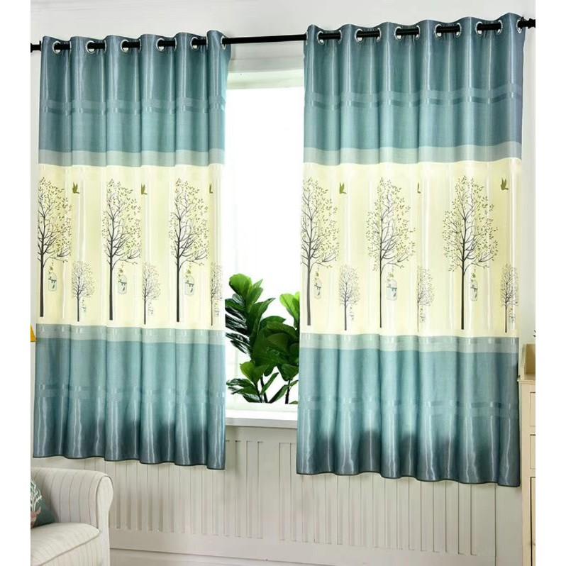 Rèm vải treo cửa cao 2m cây xám