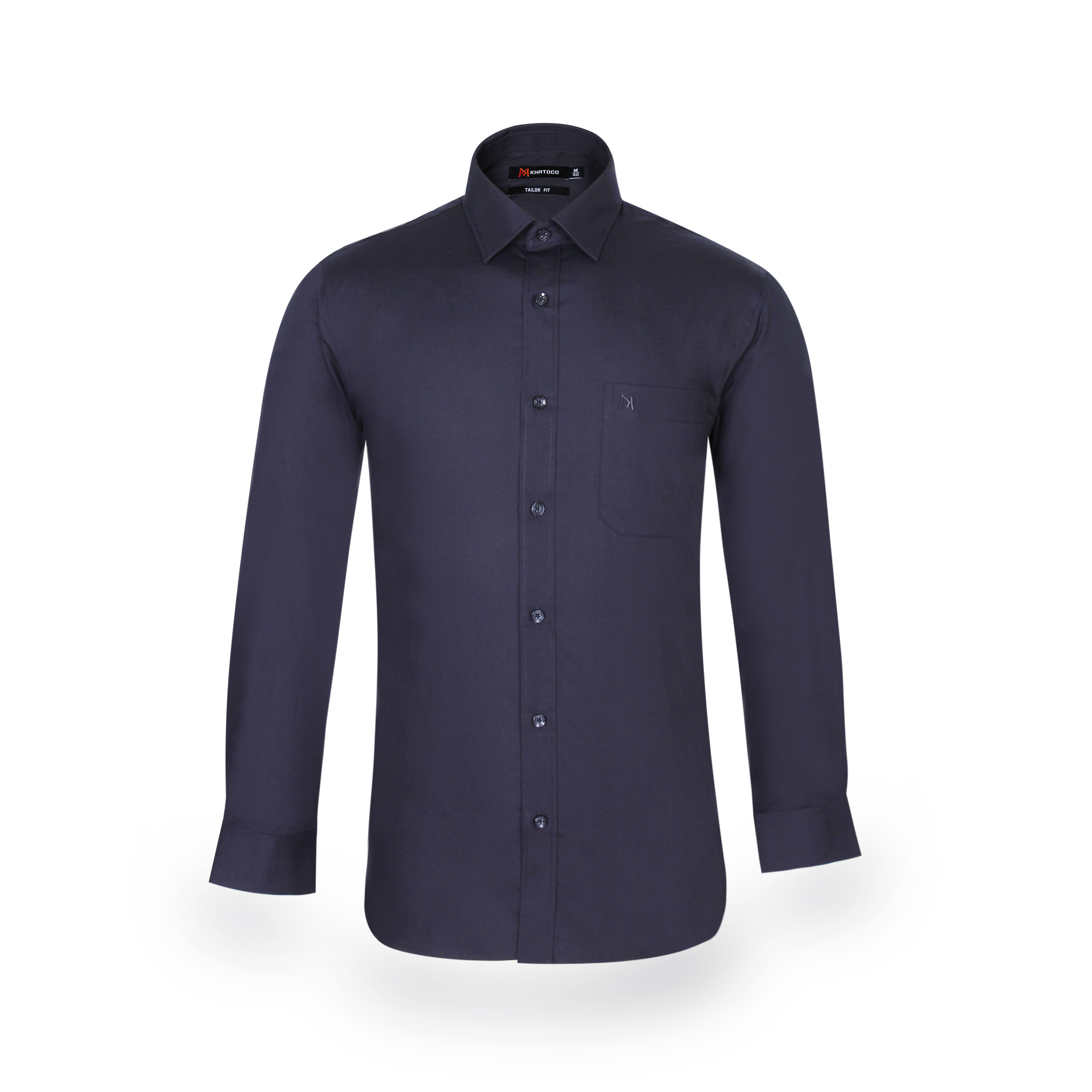 Áo Sơ Mi Nam Tay Dài Form Tailor Đen Trơn Khatoco A1Md360T1 - Cnde003 - 2501 - D - L