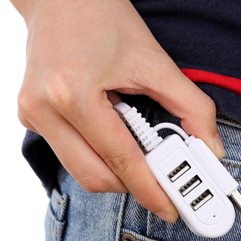 HUB Dòng bộ sạc mở rộng cáp USB 1.2M nhiều hơn bộ chia Kiểu mới 3 USB Hub Sạc Sạc nhanh Chiều dài mở rộng USB: 30cm
