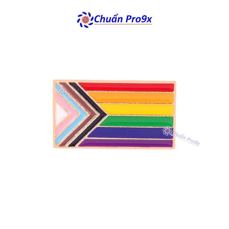 Ghim cài áo LGBTQ cờ lục sắc tự hào K398