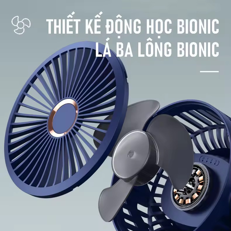 Quạt Tích Điện Kẹp FUJIMAX, Hiện thị %pin, Dung Lượng Pin lớn, Lồng quạt 20cm