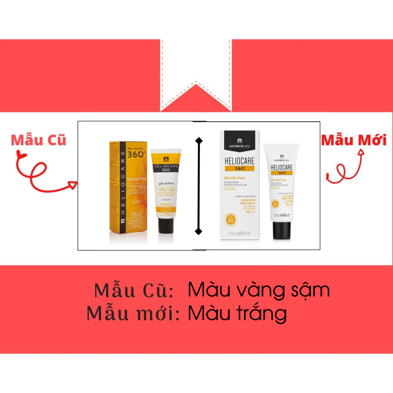 Kem Chống Nắng Heliocare 360 Gel Oil-Free spf 50- 50ml (Package mới)