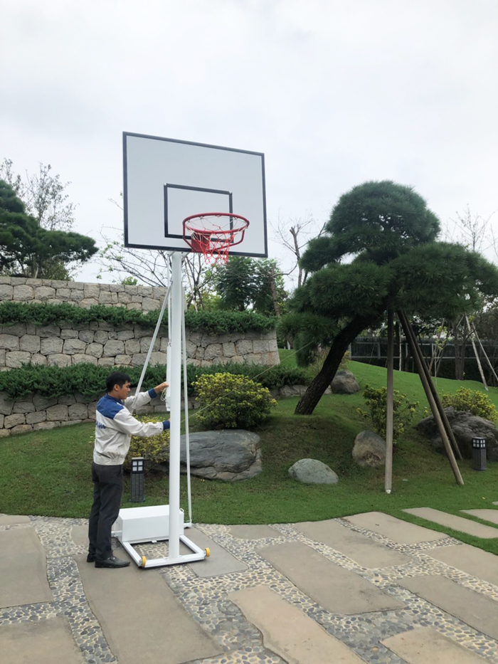 Trụ bóng rổ di động, Vành bóng rổ TT-101 điều chỉnh chiều cao 2,6m - 3,05m
