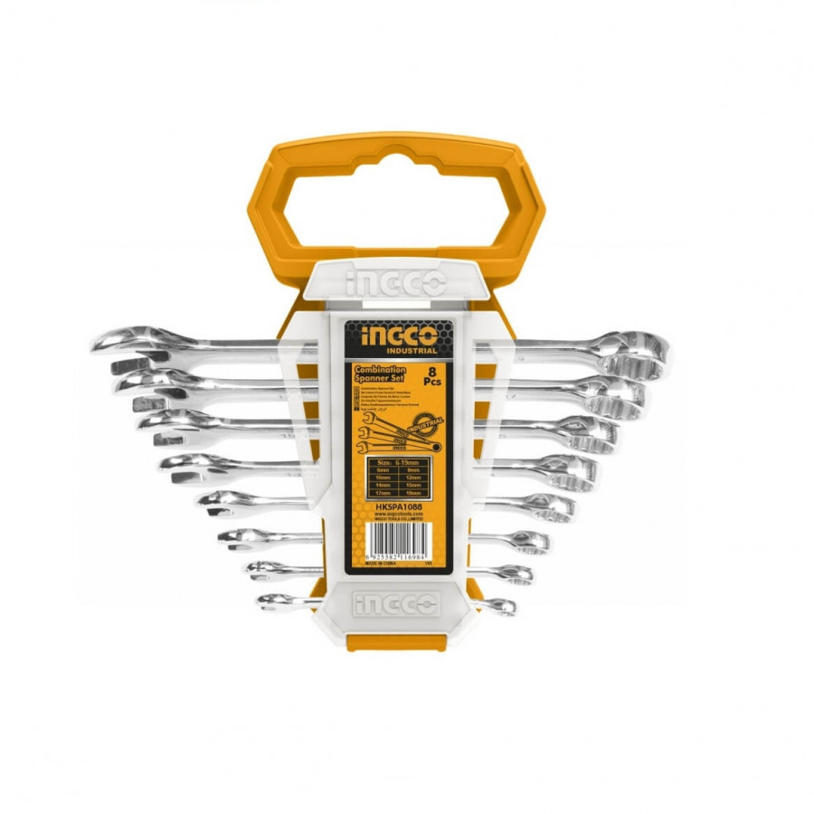 Bộ 8 Cờ Lê Vòng Miệng 6 - 19Mm Ingco Hkspa1088