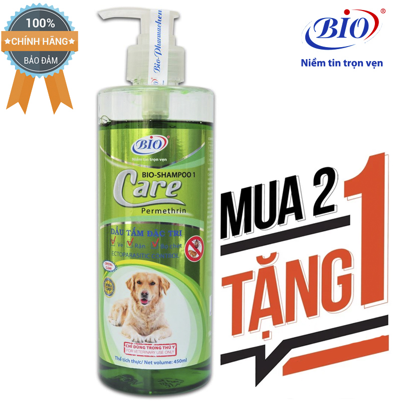 MUA 2 TẶNG 1 Sữa Tắm Tiêu Diệt Ve, Rận ,bọ chét Bio Care 450ml-79302